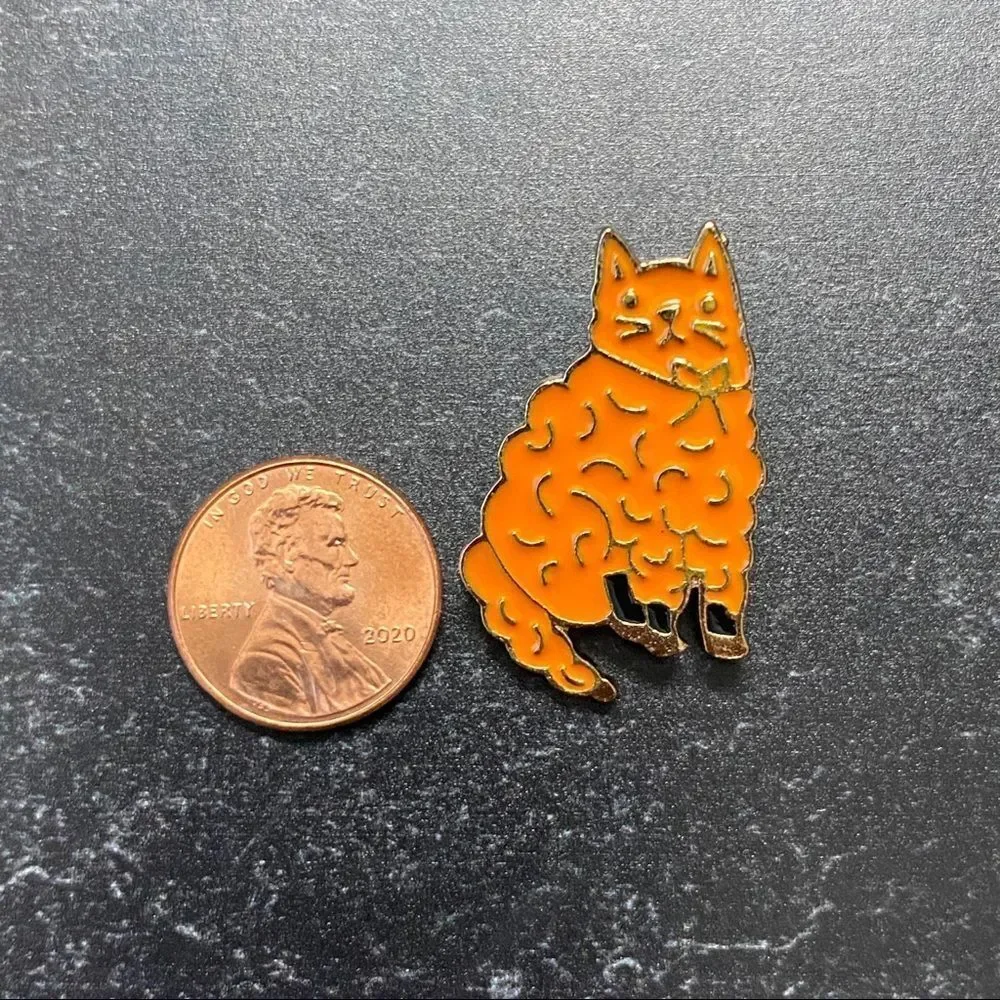 Ginger Cat Kitty Enamel Pin/ Brooch